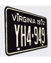 Americká ŠPZ Virginia 1972 Black YH4-949