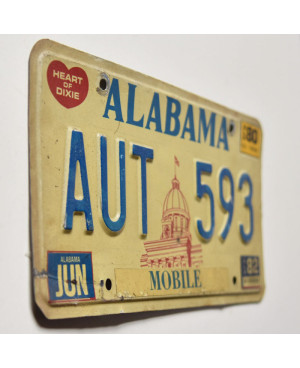 Americká ŠPZ Alabama 1980 Capitol AUT 593