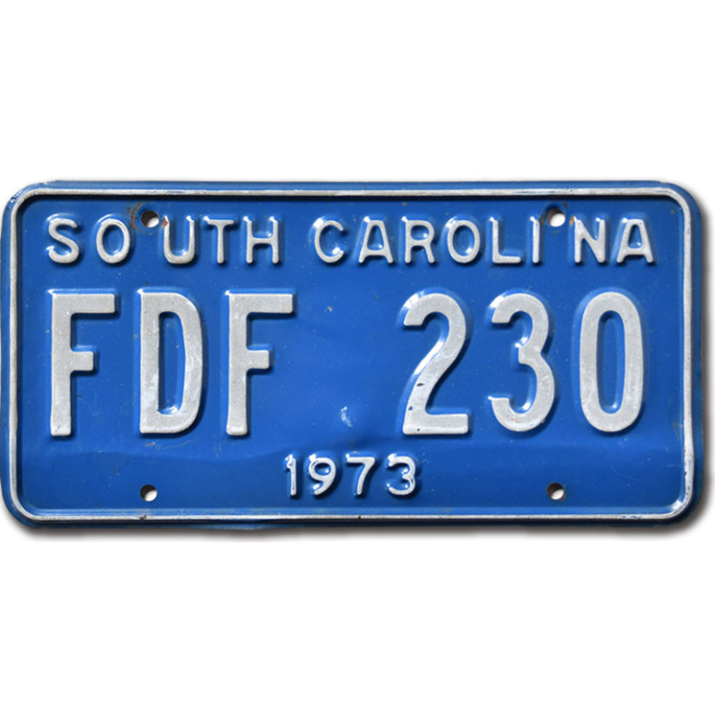 Americká ŠPZ South Carolina 1973 Blue FDF 230