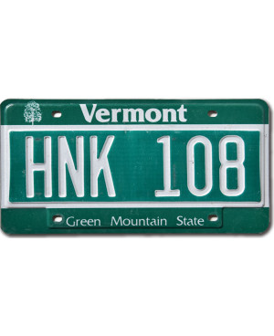 Americká ŠPZ Vermont Green Mountain HNK 108