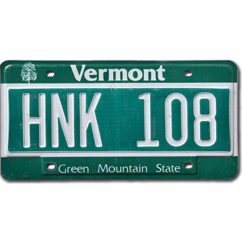 Americká ŠPZ Vermont Green Mountain HNK 108