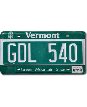 Americká ŠPZ Vermont Green Mountain GDL 540