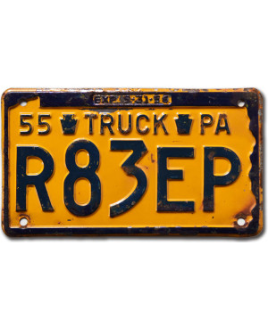 Americká ŠPZ Pennsylvania 1955 Truck R83EP