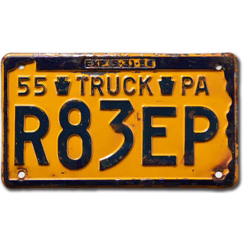 Americká ŠPZ Pennsylvania 1955 Truck R83EP