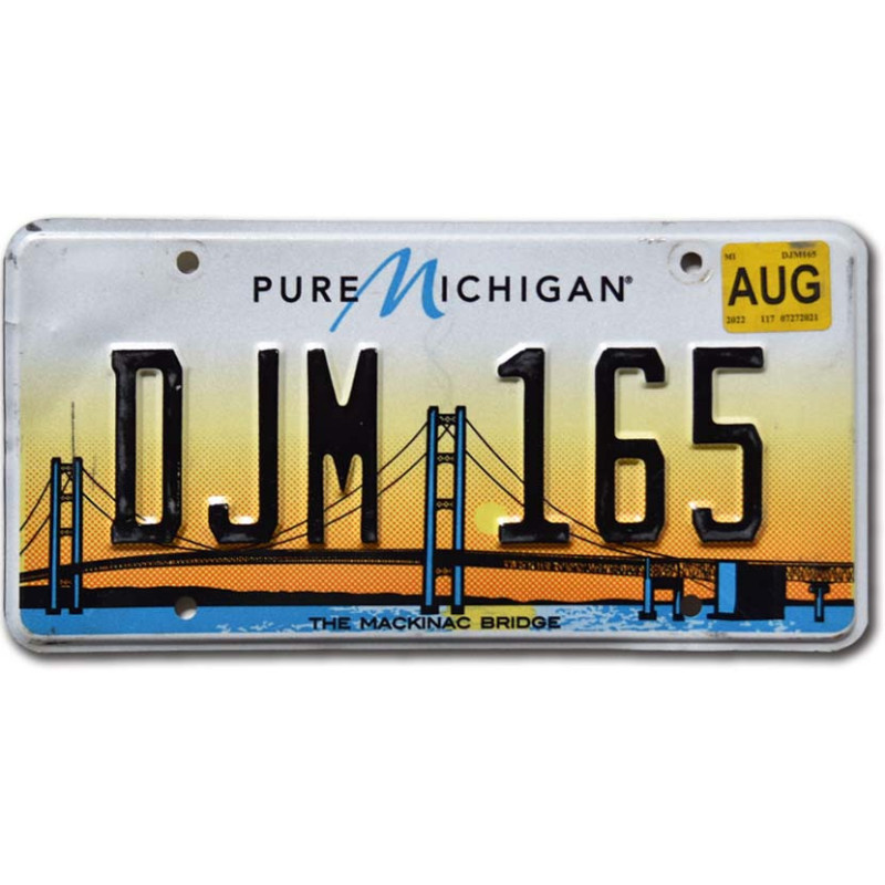 Americká ŠPZ Michigan Mackinac Bridge DJM 165