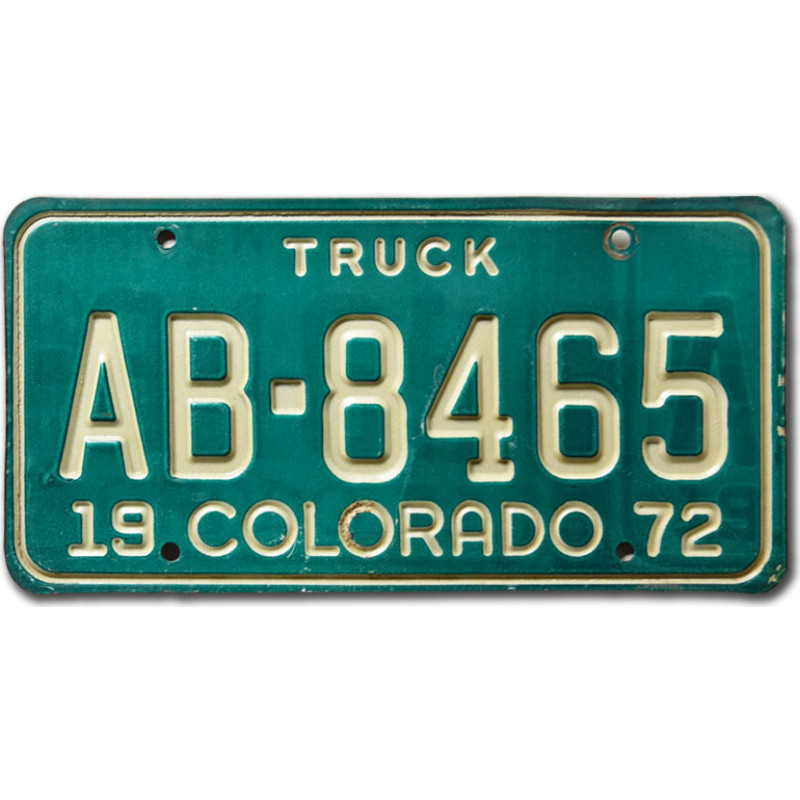 Americká ŠPZ Colorado 1972 Truck AB-8465