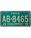 Americká ŠPZ Colorado 1972 Truck AB-8465