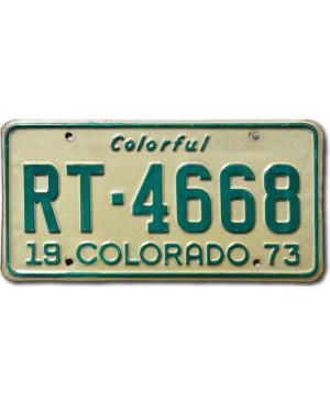 Americká ŠPZ Colorado 1973 Colorful RT-4668