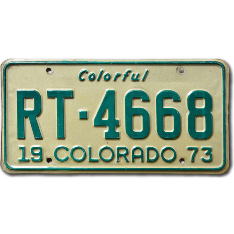 Americká ŠPZ Colorado 1973 Colorful RT-4668