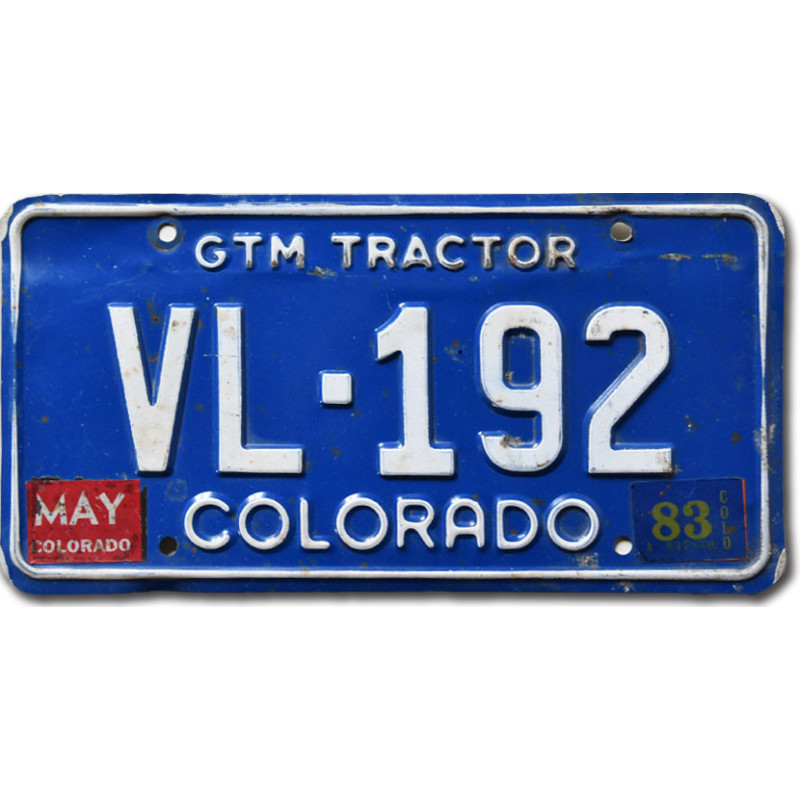 Americká ŠPZ Colorado 1973 Tractor VL-192