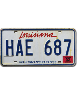 Americká ŠPZ Louisiana Sportsman´s Paradise HAE 687