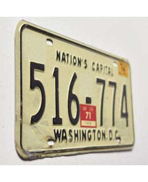 Americká ŠPZ Washington D.C. 1971 Nation´s Capital 516-774