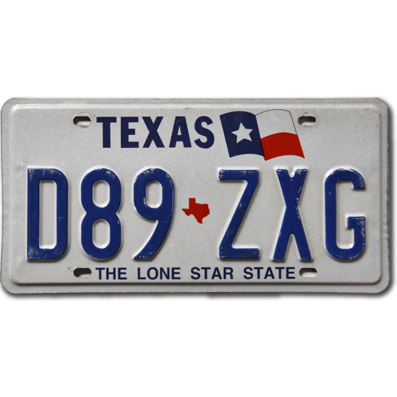 Americká ŠPZ Texas Lone Star D89 ZXG