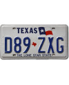 Americká ŠPZ Texas Lone Star D89 ZXG