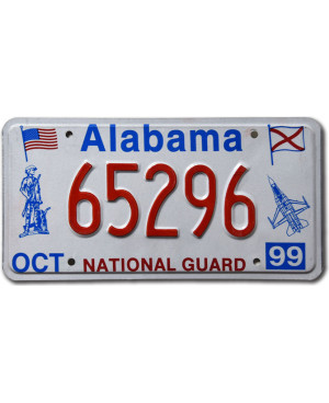 Americká ŠPZ Alabama National Guard 65296