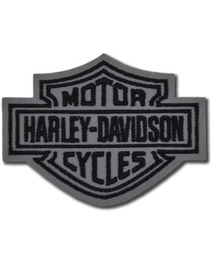 Moto nášivka Harley Davidson Dark reflexná 8 cm x 6 cm