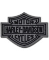 Moto nášivka Harley Davidson Dark reflexná 8 cm x 6 cm