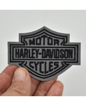 Moto nášivka Harley Davidson Dark reflexná 8 cm x 6 cm
