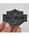 Moto nášivka Harley Davidson Dark reflexná 8 cm x 6 cm