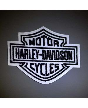 Moto nášivka Harley Davidson Dark reflexná 8 cm x 6 cm