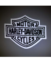 Moto nášivka Harley Davidson Dark reflexná 8 cm x 6 cm