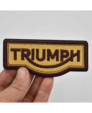 Moto nášivka Triumph Brown 11 cm x 5 cm