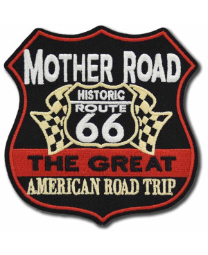 Moto nášivka Route 66 black 8cm x 7,5cm
