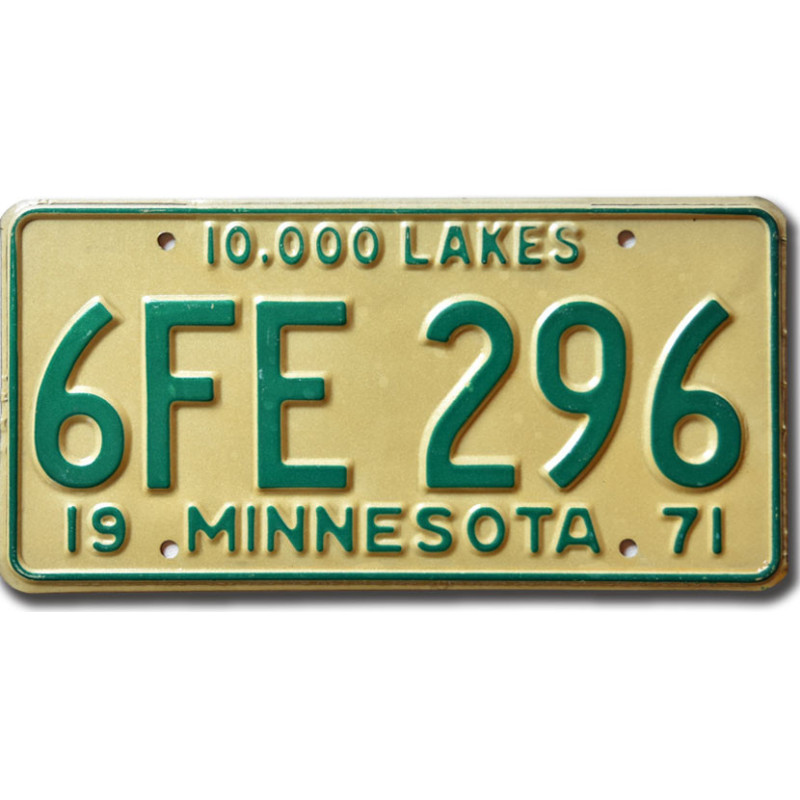Americká ŠPZ Minnesota 1971 Lakes 6FE-296