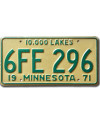 Americká ŠPZ Minnesota 1971 Lakes 6FE-296