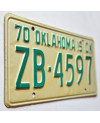 Americká ŠPZ Oklahoma is OK 1970 ZB-4597