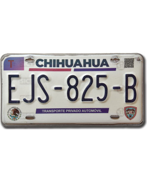 Mexická ŠPZ Chihuahua EJS-825-B