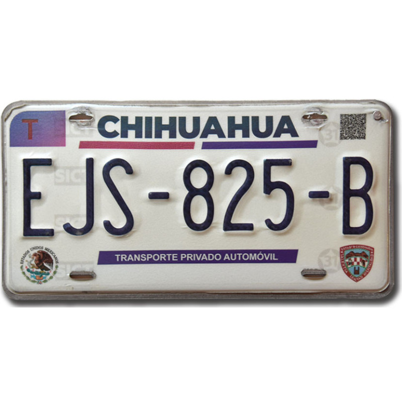 Mexická ŠPZ Chihuahua EJS-825-B