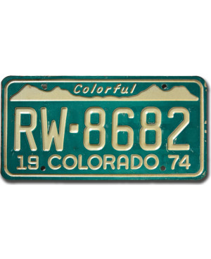 Americká ŠPZ Colorado 1974 Colorful RW-8682