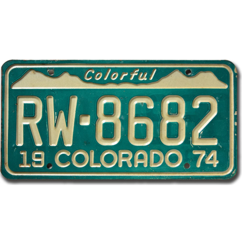 Americká ŠPZ Colorado 1974 Colorful RW-8682