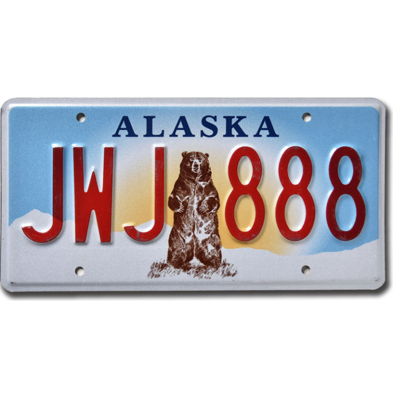 Americká ŠPZ Alaska Grizzly Bear JWJ 888
