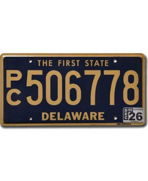 Americká ŠPZ Delaware The First State Blue PC506778