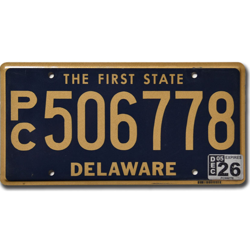 Americká ŠPZ Delaware The First State Blue PC506778