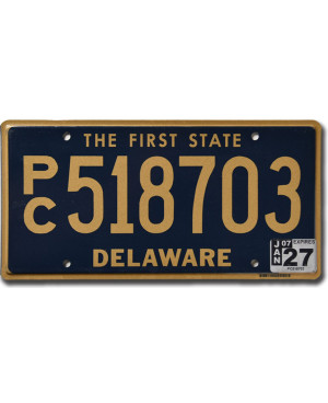 Americká ŠPZ Delaware The First State Blue PC518703