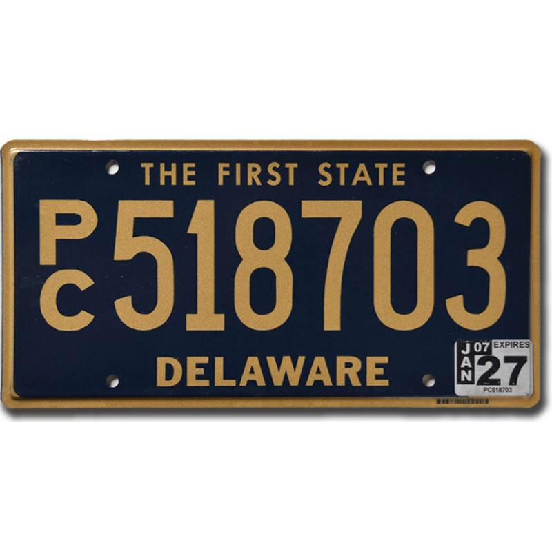 Americká ŠPZ Delaware The First State Blue PC518703