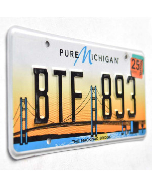 Americká ŠPZ Michigan Mackinac Bridge BTF 893
