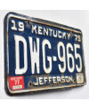 Americká ŠPZ Kentucky 1975 Jefferson DWG-965