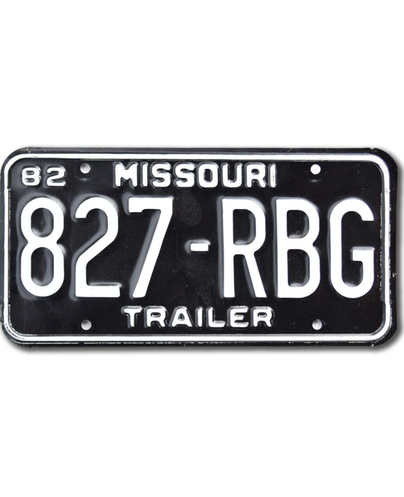 Americká ŠPZ Missouri1982 Trailer 827-RBG