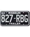 Americká ŠPZ Missouri1982 Trailer 827-RBG
