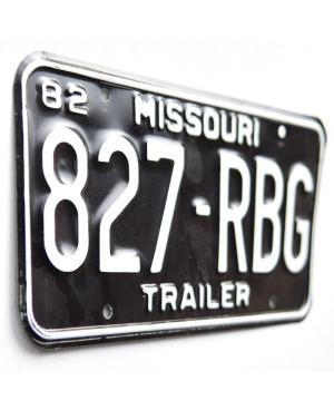 Americká ŠPZ Missouri1982 Trailer 827-RBG