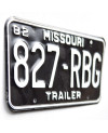 Americká ŠPZ Missouri1982 Trailer 827-RBG