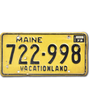 Americká ŠPZ Maine 1973 Vacationland 722-998