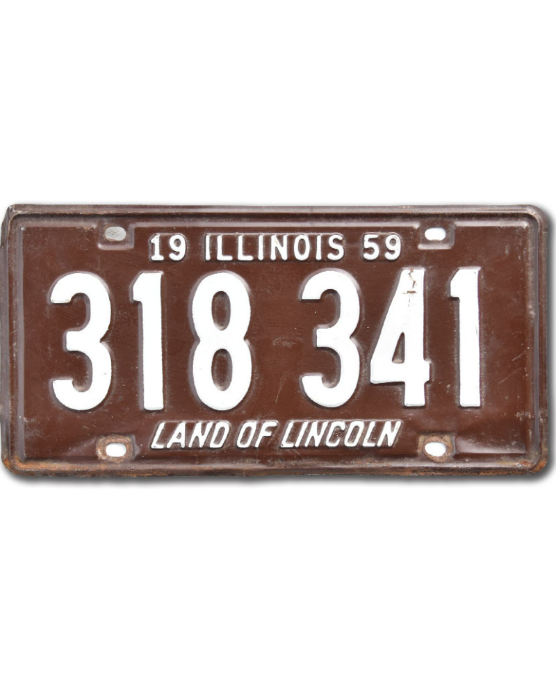 Americká ŠPZ Illinois 1959 Brown 318 341