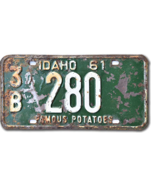 Americká ŠPZ Idaho 1961 Famous Potatoes Green 3B 280