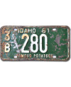 Americká ŠPZ Idaho 1961 Famous Potatoes Green 3B 280