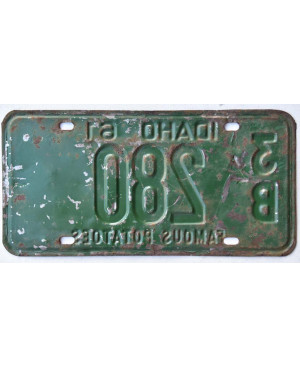 Americká ŠPZ Idaho 1961 Famous Potatoes Green 3B 280